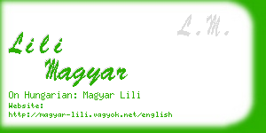 lili magyar business card